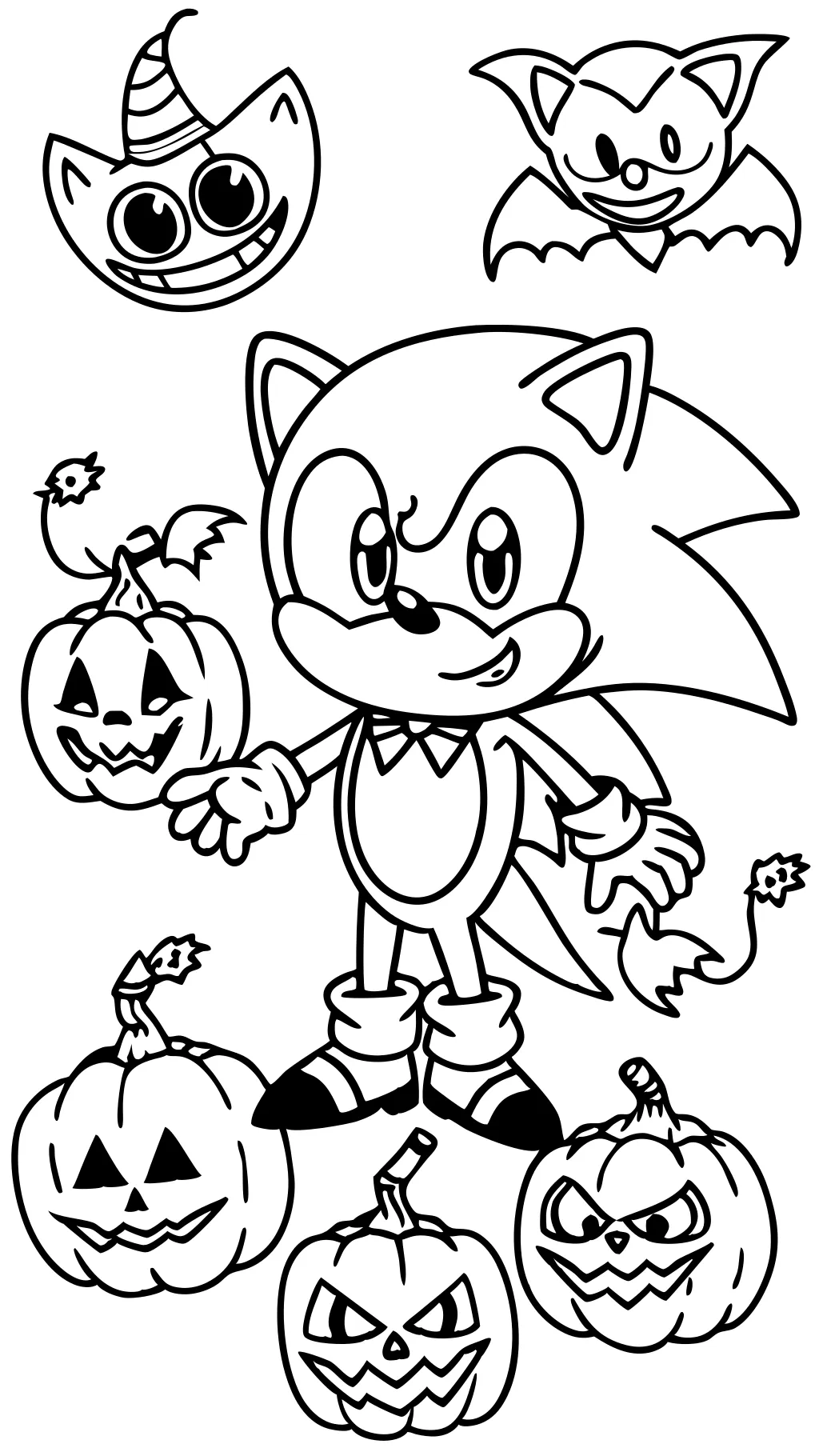 Sonic Pages para colorear de Halloween